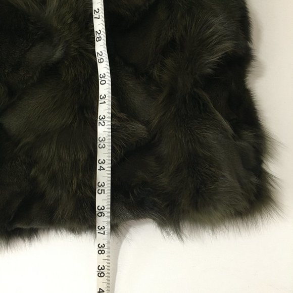 Camouflage Fur Coat Open Style Size Large Brown/Blue Navy - Picture 10 of 11